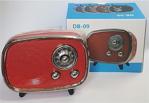 Mbteknoloji̇m Db-09 Mini Retro Style Bluetooth Hoparlör Fm Radyo Sd Kart Ve Usb Girişli Speaker Kırmızı