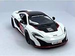 Mclaren 675Lt (Modifiyeli) - Çek Bırak 5Inch. Lisanslı Model Araba, Oyuncak Araba 1:36 Beyaz