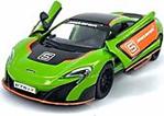 Mclaren 675Lt (Modifiyeli) - Çek Bırak 5Inch. Lisanslı Model Araba, Oyuncak Araba 1:36 Yeşil