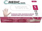 Medic Glove Medıc Glove Pudrasız Vinil (Vınyl) Muayene Eldiveni-1 Paket 100'Lü (Small)