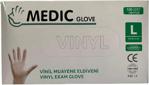 Medic Glove Şeffaf Pudrasız Vinil Eldiven 100'Lü