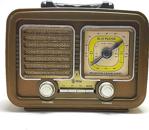 Mega Mg-1709Bt Nostaljik Şarjlı Radyo Bluetooth Mp3 Müzik Çalar - Kahverengi