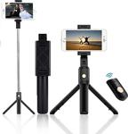 Mehmet Oygur Iphone Cep Telefonu Uyumlu Bluetooth Kumandalı Selfie Çubuğu Tripod Tutucu Selfieçubuğutripod