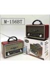 Meier M-156Bt Bluetooth Hoparlör Ahşap Görünümlü Nostaljik Fm Radyo Sd/Usb/Aux