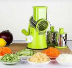 Mercan Yeşil Kollu Sebze Doğrama Makinesi 3 Farklı Çelik Bıçak Doğrayıcı Rende Doğrayıcı