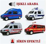 Metal Araba Jandarma Ambulans İtfaiye Polis Sesli Işıklı Araba