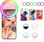 Mi7A Rgb Ring Light Şarjlı Led Selfie Soft Aynalı Makyaj Selfi Işıgı