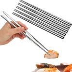 Miajima Paslanmaz Çelik Chopsticks Çin Çubuğu Yemek Çubukları 5'Li