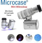 Microcase 60X Mini Cep Mikroskopu Uv Ledli Cam Mikroskop Çantalı