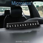 Microcase Açma Kapama Özellikli Araç Oto Park Numaratör Ön Panel Telefon Numaralık Siyah - Al2482