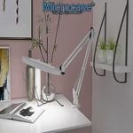 Microcase Masa Üstü Büyüteç Ayarlanabilir Işıklı Tamir Hobi Güzellik Merkezi 160Mm 5X Beyaz -Al2451