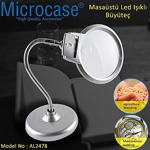 Microcase Masaüstü Ledli Aydınlatma 5x - 2x Büyütme Büyüteç 31 Cm - Model No Al2478