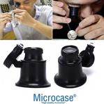 Microcase Saatçi Tamirci Göz Büyüteci 20x Işıklı Siyah - Al2450