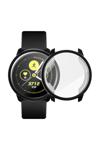 Microcase Samsung Galaxy Watch Active 2 44 mm Önü Kapalı Tasarım Silikon Kılıf Siyah