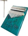 Midex Klx-454 Hakiki Ağaç Su Yeşili Kalimba 17 Tuşlu (Metod Çanta Çekiç)