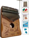 Midex Klx-500 Hakiki Ağaç Kalimba Full Set 17 Tuşlu (Metod Çanta Çekiç)