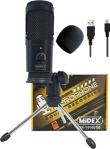 Midex Mx-1010 Usb Bilgisayar Pc Stüdyo Kayıt Kondenser Mikrofon