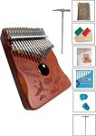 Midex Profesyonel Maun Kalimba Full Set 17 Tuşlu Paslanmaz Çelik Tuş