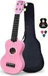 Midex Ukx-233Pk Pembe Concert Ukulele (Çanta Metod Pena)