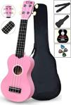 Midex Ukx-901 Pk Pembe Soprano Ukulele (Askı Çanta Metod Pena))