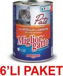 Miglior Gatto Dana Etli ve Havuçlu Pate 400 gr 6'lı Paket Yetişkin Kedi Konservesi