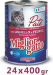Miglior Gatto Kuzu Etli ve Ciğerli Pate 400 gr 24'lü Paket Yetişkin Kedi Konservesi