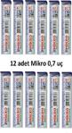 Mikro Min Kalem Ucu 0.7 Uc 2B Dereceli Cetvelli - 12 Li Paket