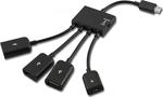 Mikro Usb To Otg Ve Şarj Micro Usb Hub 3 Usb + Micro Usb