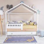 Mini Baby 4'Lü Örgülü Sarı Montessori Bebek Çocuk Uyku Seti 100X200