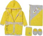 Miniworld Unisex Bebek Chick Baskılı Bornoz Seti