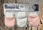 Miniworld Yeni Doğan Bebek Eldiveni Pudra Renk 3Lü