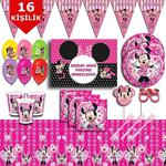 Minnie Mouse Afişli 16 Kişilik Doğum Günü Parti Malzemeleri Seti