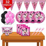 Minnie Mouse Eko 32 Kişilik Doğum Günü Parti Malzemeleri Seti