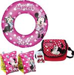 Minnie Mouse Lisanslı Deniz Ve Havuz Çocuk Can Simidi Ve Kolluk Taşıma Çantalı Yüzme Seti