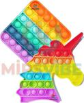 Mipsvibe Pop It Push Bubble Fidget Popit Gökkuşağı Renkli Duyusal Stres Oyuncağı At - Kare