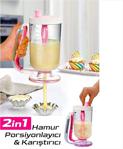 Mixcake 2'Si 1 Arada Hamur Porsiyonlayıcı Karıştırıcı Aparat Ölçekli Hamur Dağıtıcı 5274574734