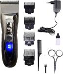 Mkey Ip-1067 Dijital Profesyonel Şarjlı Saç Sakal Kesme Tıraş Makinesi Erkek Tıraş Makinesi - Gri