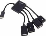 Mobitell 4In1 3X Usb To Otg Micro Usb Hub