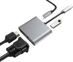 Mobitell 4In1 Hub Type-C To Usb 3.0 4K Hdmi Vga Type-C Adaptör