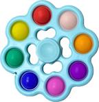 Mofy Baby Pop It Push Bubble Stres Çarkı Duyusal Renkli Fidget Duyusal Oyuncak 8 Pop Mavi