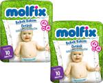 Molfix 10 Adet 2'li Paket Bebek Bakım Örtüsü