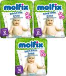 Molfix 10'Lu 3 Paket Bebek Bakım Örtüsü