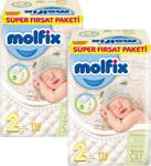 Molfix 2 Numara Mini 116'lı 2 Paket Bebek Bezi