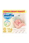 Molfix 2 Numara Mini 116'lı 3 Paket Bebek Bezi