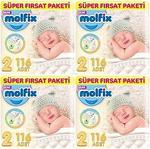 Molfix 2 Numara Mini 116'lı 4 Paket Bebek Bezi