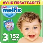 Molfix 3 Numara Midi 152\'Li Ultra Avantaj Paketi Bebek Bezi