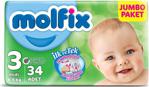 Molfix 3D 3 Numara Midi 34'lü Bebek Bezi