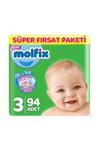 Molfix 3D 3 Numara Midi 94'lü 4 Paket Bebek Bezi