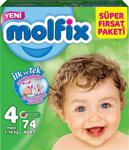 Molfix 3D 4 Numara Maxi 74 Adet Bebek Bezi