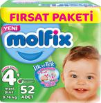 Molfix 3D 4+ Numara Maxi Plus 52 Adet Fırsat Paketi Bebek Bezi